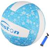 Senston Glow in The Dark Volleyball Size 5 Indoor OutdoorGlowing Leather Night Volleyball with Pump view 2