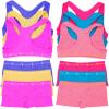 ToBeInStyle Girl's Pack of 6 Racerback Bras & Matching Boyshort Bottoms - Hungry Alpaca - Medium view 4
