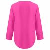 PBNBP Women's Casual Blouse Cuff Sleeve Daily Long Sleeve Summer Fall Solid Color Tops Half Zip Chiffon V Neck Loose Fit Shirts Blusas view 4