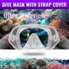 Aquatic Hunt - Low Volume Ultra View Wide Face Dive Mask with Neoprene Strap Cover view 2