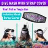Aquatic Hunt - Low Volume Ultra View Wide Face Dive Mask with Neoprene Strap Cover view 3