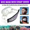 Aquatic Hunt - Low Volume Ultra View Wide Face Dive Mask with Neoprene Strap Cover view 4