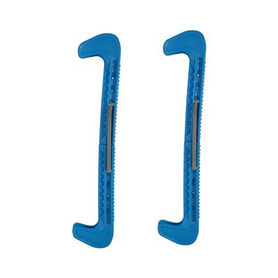 1 Pair 7 Colors Optional Ice Skate Guards,plplaaoo Skate Guards,Durable Plastic Ice Hockey Skate Blade Guards Covers with Adjustable Spring Fits Hockey Skate or Figure Skate,etc(Blue)
