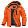 MAGCOMSEN Womens Fleece Lined Warm Winter Coats with Hood Ladies Outdoor Waterproof Snow Ski Jackets Windproof Orange S view 1