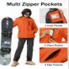 MAGCOMSEN Womens Fleece Lined Warm Winter Coats with Hood Ladies Outdoor Waterproof Snow Ski Jackets Windproof Orange S view 4