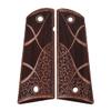 1911 Standart Frame Walnut Grips (Diamond & Flower Checkering) view 1