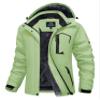 MAGCOMSEN Womens Snow Jacket Waterproof Insulated Ski Jackets Fleece Lined Warm Winter Coats with Hood Windbreaker Light Green L view 1