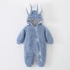 Hooded Boys Warm Bunny Baby Thick Coat Infant Snowsuit Girls Jumpsuit Girls Coat&Jacket Girl (Light Blue, 12-18 Months) view 2