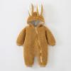 Hooded Boys Warm Bunny Baby Thick Coat Infant Snowsuit Girls Jumpsuit Girls Coat&jacket Girl Snow (Khaki, 0-6 Months) view 2