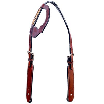 HILASON Western Horse Leather Headstall Brown | Bridle