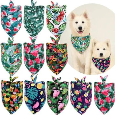 Bandanas For Dogs Pet Dog Bandanas Scarf Washable Cats Bandana Puppy Bibs Polyester Small Dog Bandana Summer Dog Accessories 60Pcs M