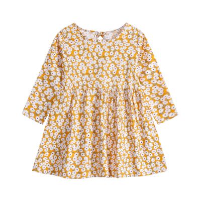 Clothes Spring Casual Dresses Princess Girls Baby Print Kids Toddler Girls Dress&Skirt Clothing (Yellow, 18-24 Months)