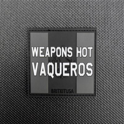 Weapons HOT Vaqueros PVC Morale Patch GITD Modern Warfare II Mexico, Patch Measures 3.5" x 2.25" with Hook Fastener and Loop Backing.