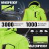 MAGCOMSEN Women's Snowboarding Jackets Waterproof Insulated Ski Jackets Green Outdoor Snow Jackets Warm Winter Coats L view 3