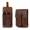 Valhalla Gear, Holster Pouch Handmade from Full Grain Leather - Durable Waist Bag for Coins, Change, Headphones, Personal Items - Conveniently Attaches to Belt - Bourbon Brown view 1