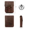 Valhalla Gear, Holster Pouch Handmade from Full Grain Leather - Durable Waist Bag for Coins, Change, Headphones, Personal Items - Conveniently Attaches to Belt - Bourbon Brown view 4