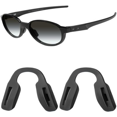Mryok 2 Pair Replacement Nose Piece Nose Pads for Oakley Metalink OX8153 Eyeglasses - Black & Black