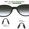 Mryok 2 Pair Replacement Nose Piece Nose Pads for Oakley Metalink OX8153 Eyeglasses - Black & Black view 2
