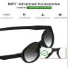 Mryok 2 Pair Replacement Nose Piece Nose Pads for Oakley Metalink OX8153 Eyeglasses - Black & Black view 3