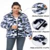 MAGCOMSEN Women Snow Jackets Waterproof Insulated Ski Jackets Ladies Warm Winter Raincoats Thick Thermal Coats Grey Camo, S view 4