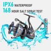 Dr.Fish Poleax Saltwater Spinning Reel, IPX6 Waterproof, Braid Ready Spool, Sealed Carbon Fiber Drag Max 55LB, 168 Hrs Salt Spray Test, 7+1 Stainless Steel Ball Bearings Heavy Duty 8000 view 2