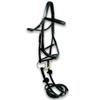 Nunn Finer - Aformadi Flash Bridle - Italian Leather English Bridle with Removable Flash, Stainless Fittings, and Rubber Reins, Horse, Black view 1