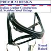 Nunn Finer - Aformadi Flash Bridle - Italian Leather English Bridle with Removable Flash, Stainless Fittings, and Rubber Reins, Horse, Black view 3