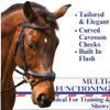 Nunn Finer - Aformadi Flash Bridle - Italian Leather English Bridle with Removable Flash, Stainless Fittings, and Rubber Reins, Horse, Black view 4