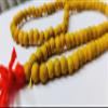 Organic Haldi/Turmeric Japa Mala 100% Original Meditation Prayer | Bagalamukhi Puja | 108+1 Beads with Free Mala Pouch view 2