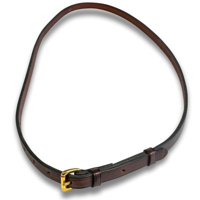 Nunn Finer - Leather Neck Grab Strap, Havanna Leather & Brass Buckle, Equestrian Accessory, Neck Strap For Horses, Easy Handling Horse Neck Strap (Havanna Brass)