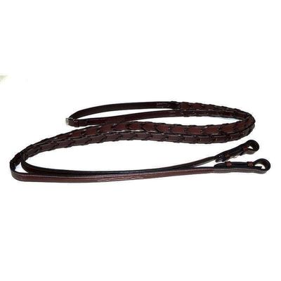Rubber Lined Fancy Stitched Lace Reins