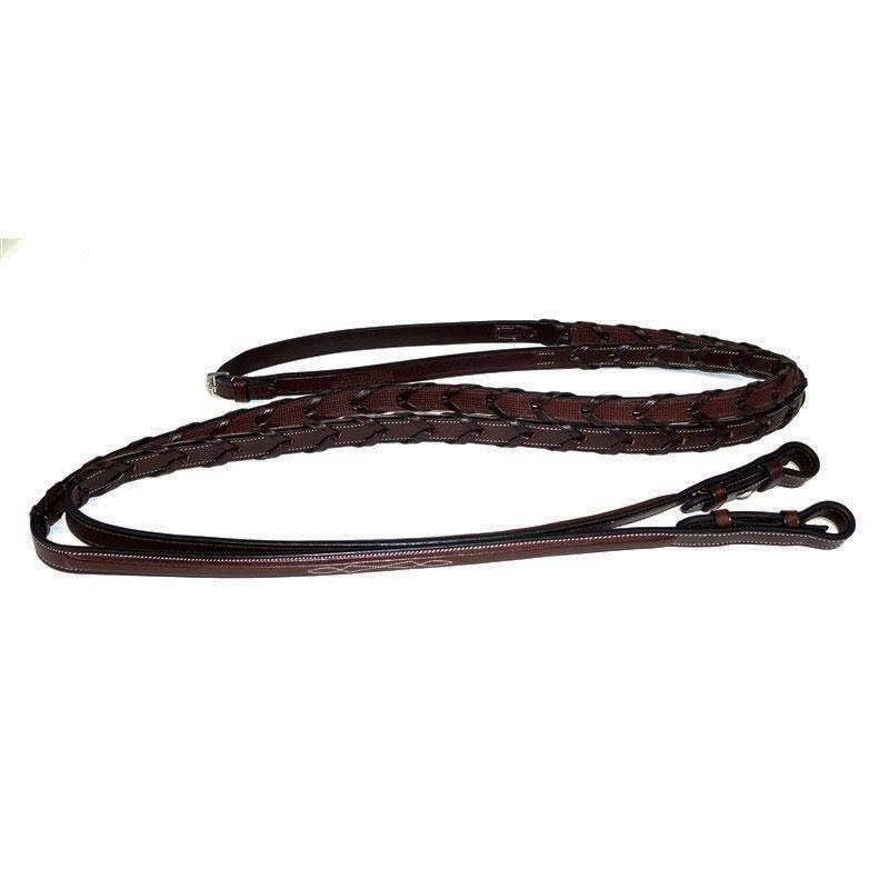 Rubber Lined Fancy Stitched Lace Reins