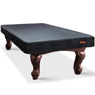 K-Musculo Pool Table Cover, Heavy Duty Leatherette Billiard Table Cover, Waterproof and Tearproof, 7/8/9 Foot Fitted(Black, 9FT)
