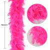 THARAHT Peach Red Chandelle Turkey Feather Boa 2 Yards 60g for DIY Craft Home Dancing Wedding Party Halloween Costume Decoration Feather Boa view 3