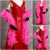 THARAHT Peach Red Chandelle Turkey Feather Boa 2 Yards 60g for DIY Craft Home Dancing Wedding Party Halloween Costume Decoration Feather Boa view 4