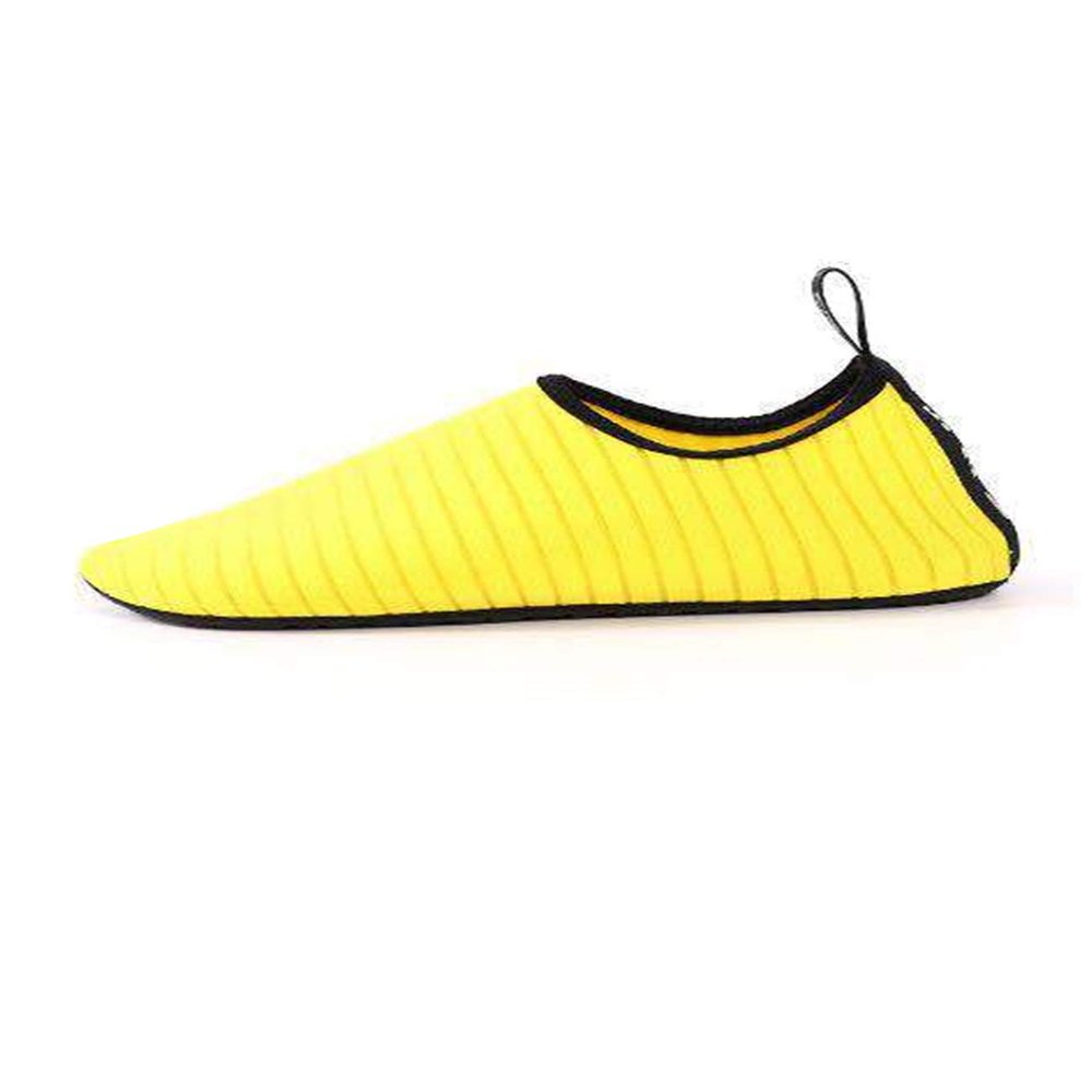 Bestgift Men's Women's Thickened Non-Slip Swimming Beach Shoes Lemon Yellow Beach Shoes XS