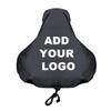 Muka Customized Bike Seat Rain Cover with Strings, Add Your Logo Adjustable Drawstring Bicycle Seat Cover-Black view 1