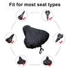 Muka Customized Bike Seat Rain Cover with Strings, Add Your Logo Adjustable Drawstring Bicycle Seat Cover-Black view 2