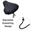 Muka Customized Bike Seat Rain Cover with Strings, Add Your Logo Adjustable Drawstring Bicycle Seat Cover-Black view 3