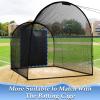 Doubleriver Baseball Pitching Backstop: Heavy Duty PVC Strike Zone Vinyl Padding for Batting Cage Protection Backyard Practice&Softball Players 6X8FT Pure view 4