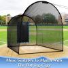 Doubleriver Baseball Pitching Backstop: Heavy Duty PVC Strike Zone Vinyl Padding for Batting Cage Protection Backyard Practice&Softball Players 4X6FT Pure view 4