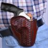 Leather Holster Fits Colt Python, King Cobra .357 Magnum | Fast Draw | Genuine Leather | Handmade | Basket Weave (Brown, Colt Python 3" Barrel) view 2