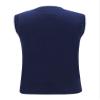 easyforever Kids Boys Girls School Uniform Knitted Vest V Neck Button Crochet Knitwear Cardigan Vest Sweater Waistcoat Navy Blue 5-6 Years view 2