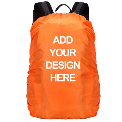 Muka Personalized Design Backpack Rain Cover Ultralight Pack Covers for Outdoor Activities (with Storage Bag)-Orange-XXL