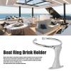 Stainless Steel Boat Ring Cup, Ring Drink Holder Open-Ring Design Cup Holder for Marine Yacht view 3
