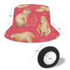 BAIKUTOUAN Adorable Capybara Beach Bucket Hat for Adults Fishing Fisherman's Cap Packable Travel Print Sun Hats One Size view 2