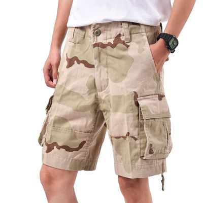 BACKBONE Mens Army Tactical Military Cargo Shorts Work Fishing Camping Camo Shorts (Tri-Color Desert Camo, 30)