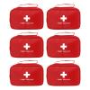 AOUTACC 6pcs First Aid Bag Empty, Waterproof Durable First Aid Kit Bag Empty with Zippered,First Responder Storage Medicine Emergency Bag for Home Office Kitchen Outdoor Travel Camping Activities-Red view 1