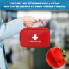 AOUTACC 6pcs First Aid Bag Empty, Waterproof Durable First Aid Kit Bag Empty with Zippered,First Responder Storage Medicine Emergency Bag for Home Office Kitchen Outdoor Travel Camping Activities-Red view 4