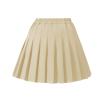 birbyrrly Girls School Uniform Skirts with Shorts  Solid Pleated Tennis Skort Basic Scooter Toddler Khaki 120-4-5T view 3